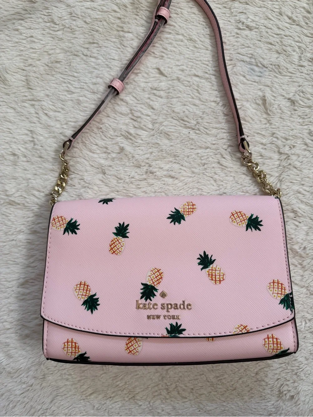 Kate Spade Staci Pineapple Small Flap Crossbody NWOT